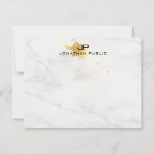 Vorlage aus weißem Marmor Elegant Gold Splash Mono