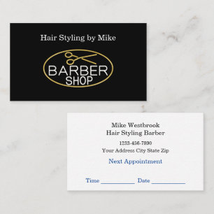 Vorlage "Barber Shop"-Karte Visitenkarte