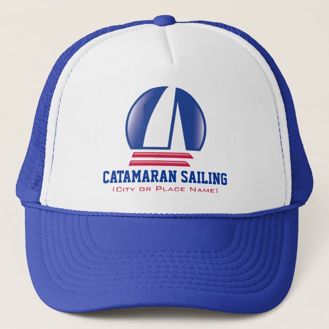Vorlage Catamaran Sailing_Pontoon Racing_BlueMoon Truckerkappe (Vorderseite)