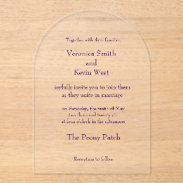 Vorlage Clear Acrylic Wedding Einladung