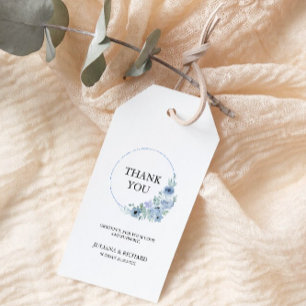 Vorlage der Blue-Gastgeschenk Hochzeit-Tags, Geschenkanhänger