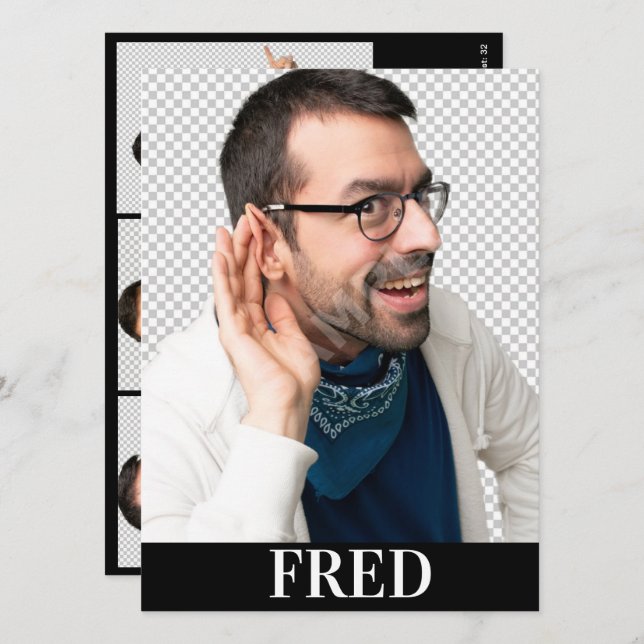 Vorlage der Comp Card für männliche Schauspieler m (Vorne/Hinten)