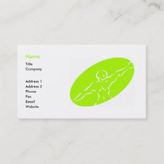 Vorlage der Fitness Business Card - hellgrün Visitenkarte