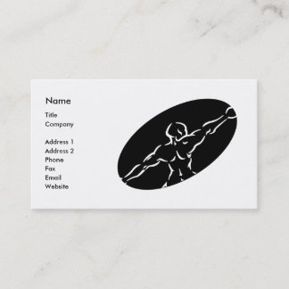 Vorlage der Fitness Business Card - schwarz Visitenkarte