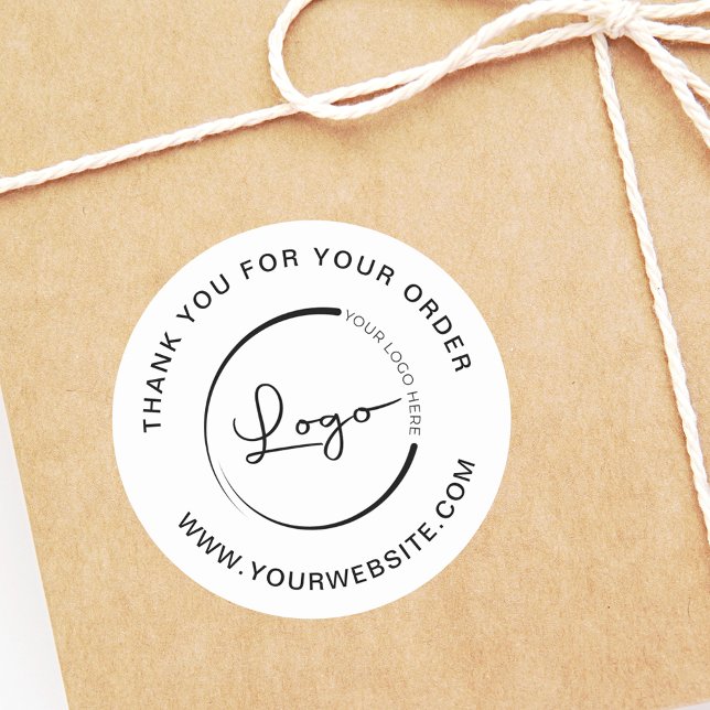 Vorlage der Geschäftswebsite Vielen Dank Runder Aufkleber (Von Creator hochgeladen)