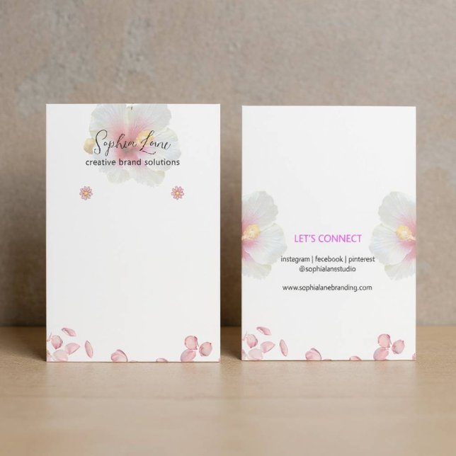 Vorlage der Minimalistischen Bläserschmuckkarte (Floral Jewelry Display Card)