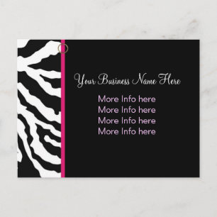 Vorlage der Postkarte: Fett Zebra Print Postkarte