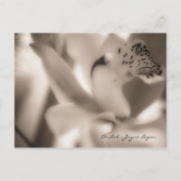 Vorlage der Postkarte - Sepia Orchid (Fotografie)