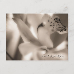 Vorlage der Postkarte - Sepia Orchid (Fotografie)