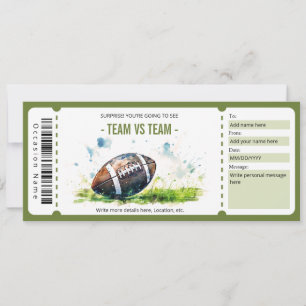 Vorlage des American Football Tickets