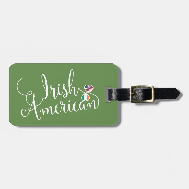 Vorlage des irischen American Entwine Heart Luggag Gepäckanhänger (Vorderseite horizontal)