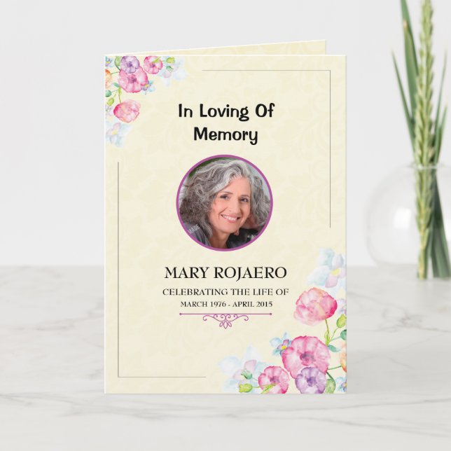 Vorlage des Programms zur Gedenkfeier (Vorderseite)