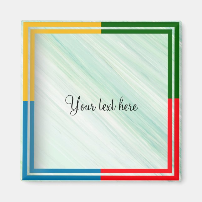 Vorlage: Fügen Sie Ihren eigenen Text ein Magnet (Vorne)