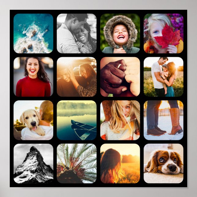 Vorlage für 16 Foto-Rasterwandplatinen Poster (Vorne)