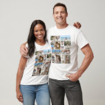 Vorlage für 16 Fotos personalisiert T-Shirt<br><div class="desc">Dieser einzigartige 16 Foto Collage T - Shirt lasse Ihnen, Ihre wertvollsten Momente in Stil und Komfort zu schätzen. Machen Sie Ihr eigenes Collage themed Shirt aus Ricaso - Passen Sie Ihre Lieblingssendungen mit 16 Fotos für ein personalisiertes Geschenk für sich selbst oder einen geliebten Showcase die besonderen Zeiten an,...</div>