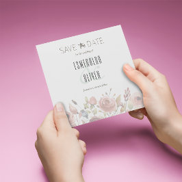 Vorlage für Aquarellfarben-Blume Save the Date