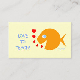 Vorlage für Assistenzelementare Lehrerin Goldfish Visitenkarte