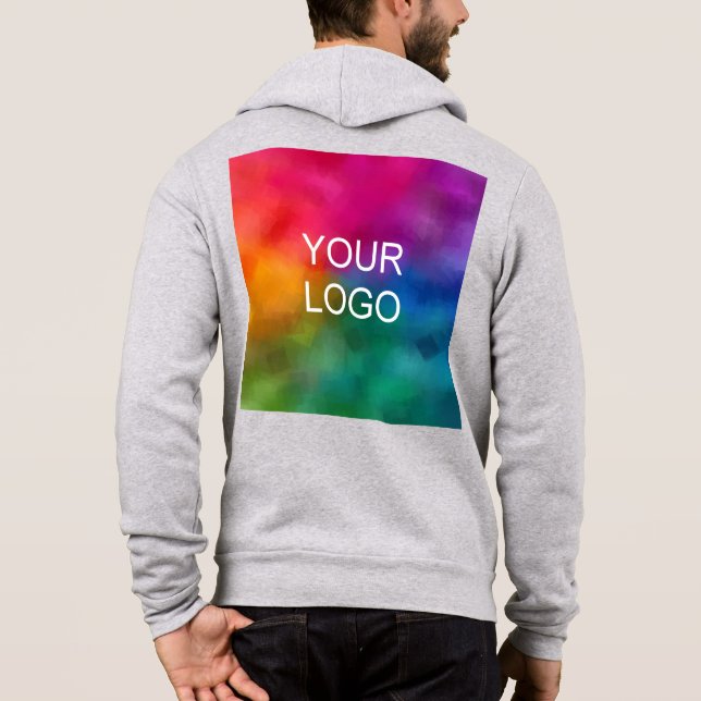 Vorlage für athletische Heather-Upload-Logo Hoodie (Rückseite)