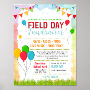 Vorlage für bearbeitbares Flyer für den Feldertag Poster