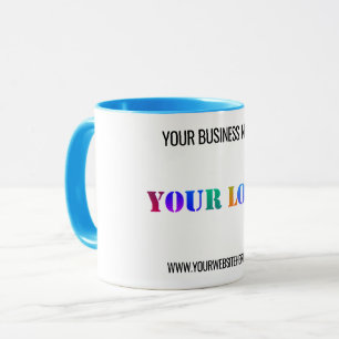 Vorlage für benutzerdefinierte Firmenlogo und Text Tasse