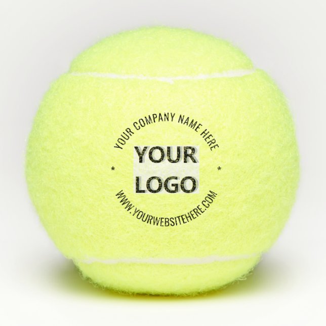 Vorlage für benutzerdefinierte Firmenlogo und Text Tennisbälle (Vorderseite)
