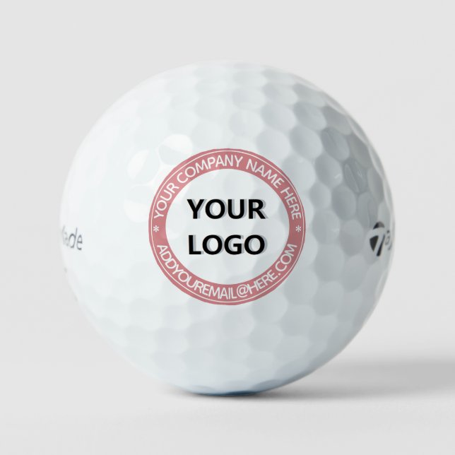 Vorlage für benutzerdefinierte Firmenlogos und Gol Golfball (Vorderseite)