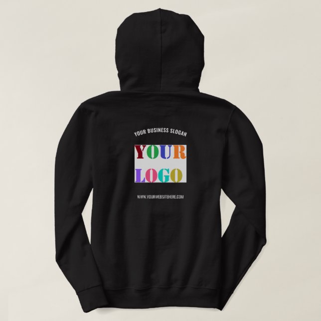 Vorlage für benutzerdefinierte Logos und Geschäfts Hoodie (Design Rückseite)