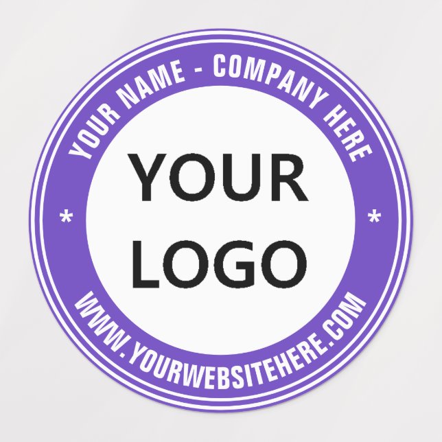 Vorlage für benutzerdefinierte Logos und Textmarki Etiketten (Design 1)