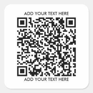 Vorlage für benutzerdefinierten QR-Code Hinzufügen Quadratischer Aufkleber
