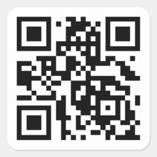 Vorlage für benutzerdefinierten QR-Code Quadratischer Aufkleber