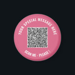 Vorlage für benutzerdefinierten QR-Code Text und F Magnet<br><div class="desc">Wählen Sie Farben und Schriftart - Entwerfen Sie Ihr eigenes Personalisiertes Magnet mit Ihrer QR Code Scan Info und dem Geschenk für benutzerdefinierte Textmotive - Hinzufügen Ihres QR Codes - Bild oder Logo - Foto / und Text - Name oder andere Informationen / Nachricht - Umgestalten und verschieben oder entfernen...</div>