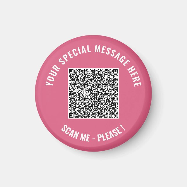 Vorlage für benutzerdefinierten QR-Code Text und F Magnet (Vorne)
