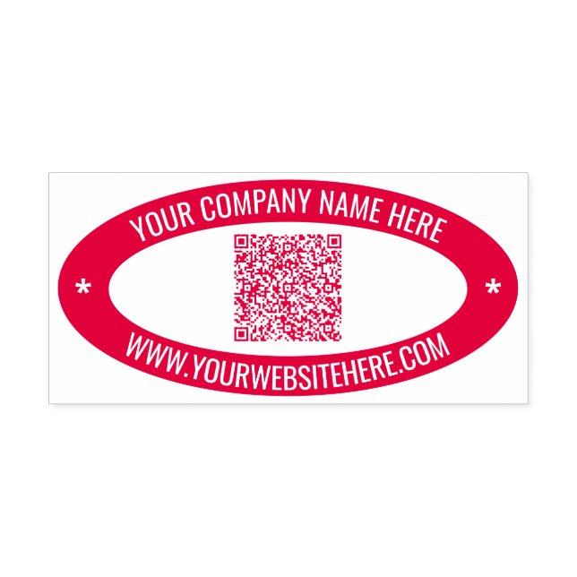 Vorlage für benutzerdefinierten QR-Code und Oval-B Permastempel (Design)