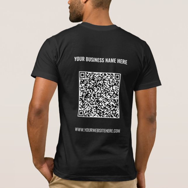Vorlage für benutzerdefinierten QR-Code und T - Sh T-Shirt (Rückseite)