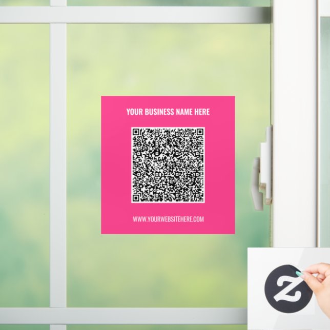 Vorlage für benutzerdefinierten QR-Code und Textfe Fensteraufkleber (Zuhause)