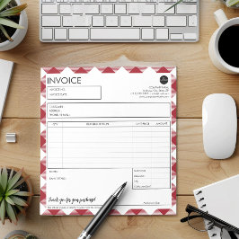 Vorlage für berufliche Geschäftsrechnung - Red Bor Notizblock