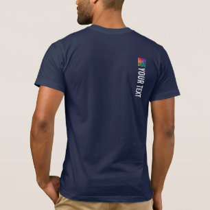 Vorlage für Bildtexte hinzufügen auf der Rückseite T-Shirt