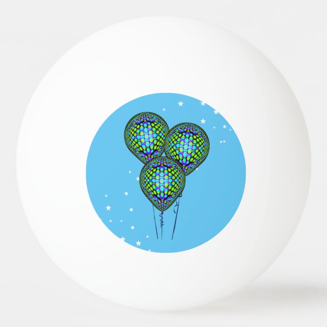 Vorlage für Blue Balloons Tischtennisball (Vorderseite)