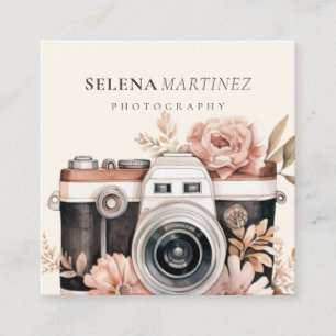 Vorlage für Boho floral Business Card Quadratische Visitenkarte