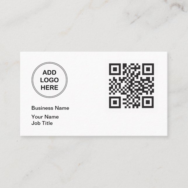 Vorlage für Business QR Code Business Cards Visitenkarte (Vorderseite)