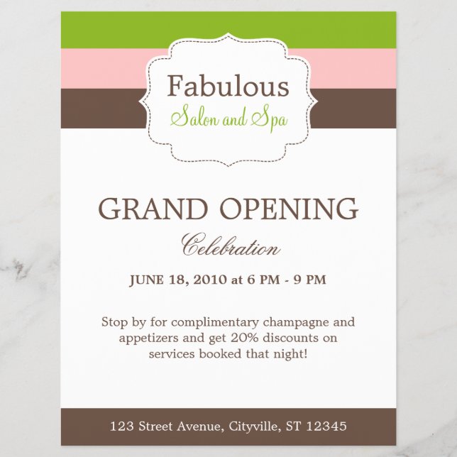 Vorlage für Candy Stripes-Flyer Flyer (Vorne)