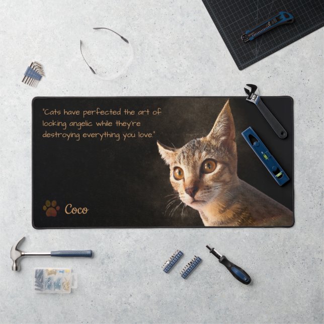 Vorlage für Cat Dog für Foto eines benutzerdefinie Schreibtischunterlage (Arbeitsplatz)