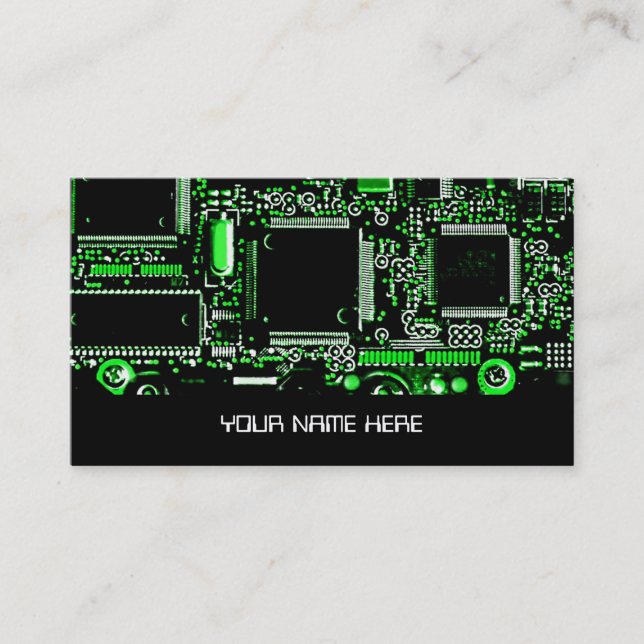 Vorlage für "Circuit Green 2"-Visitenkarte Visitenkarte (Vorderseite)