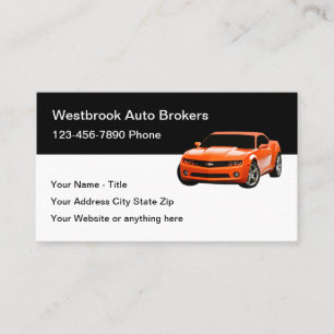 Vorlage für Coole Auto Broker Moderne Visitenkart Visitenkarte