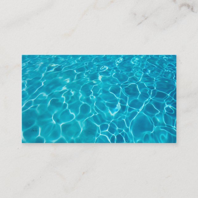 Vorlage für coole blaue Wasseraufnahme der Visiten Visitenkarte (Vorderseite)