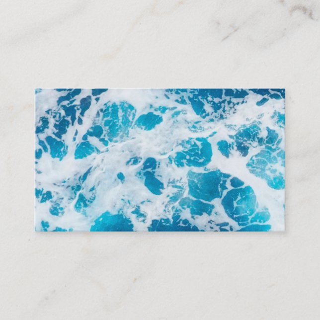 Vorlage für coole OzeanVisitenkarten aquamarin bla Visitenkarte (Vorderseite)