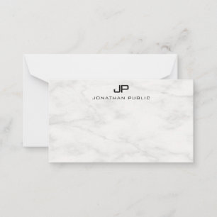 Vorlage für Creative White Marble Monogram Modern