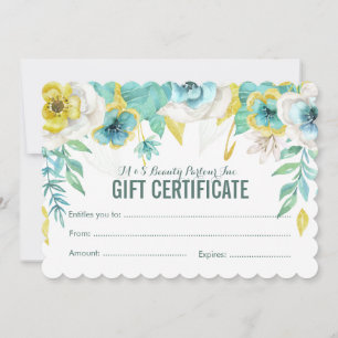 Vorlage für das aquamarine Blumengeschenk