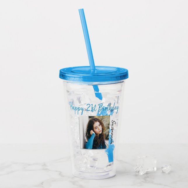 Vorlage für das benutzerdefinierte Foto 21. Happy  Acryltrinkbecher (Vorderseite Ice)