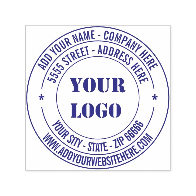 Vorlage für das benutzerdefinierte Logo oder Foto- Permastempel (Design)